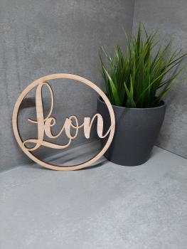 Schrift im Kreis "Name"
