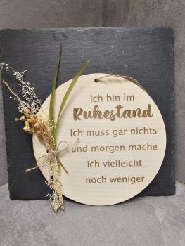 Schild "Ruhestand"