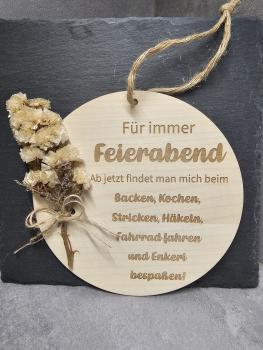 Schild "Feierabend"