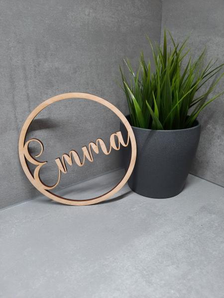 Schrift im Kreis "Name"