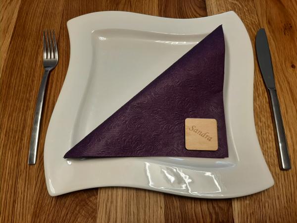 Namenskärtchen "Quadrat" Modell 1
