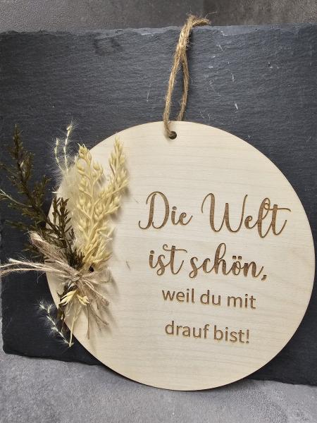 Schild "Welt"