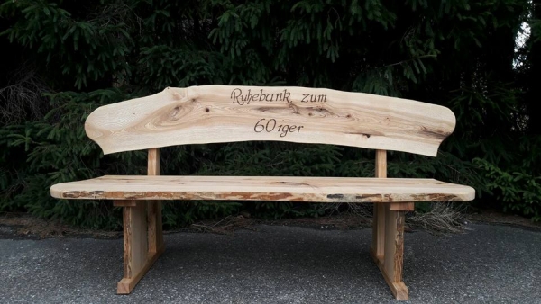 Sitzbank aus Esche Massiv