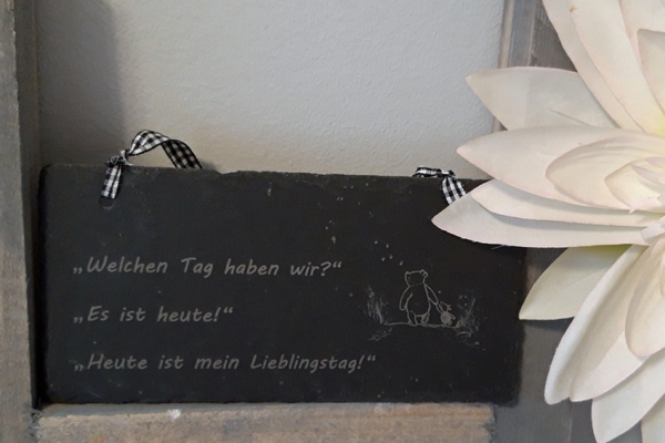 Schieferplatte "Lieblingstag"