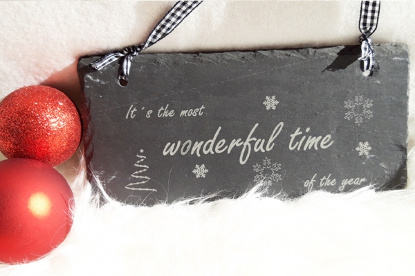 Schieferplatte "most wonderful time"