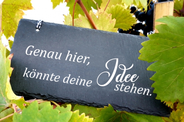 Schieferplatte 20x10 "Wunsch-Gravur"