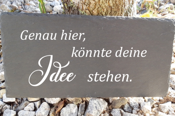 Schieferplatte 30x15 "Wunsch-Gravur"