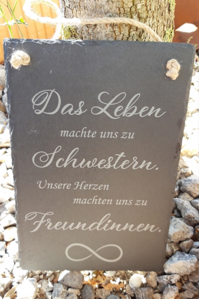 Schieferplatte "Schwestern"