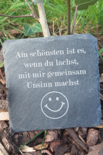 Schieferplatte "Am schönsten ist..."